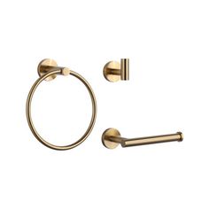 an image of brass bathroom accessories set