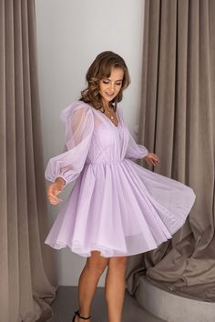 Tulle Bridesmaid Dress With Sheer Sleeves, Bridesmaid Dress With Sheer Tulle Sleeves, Tulle Dress With Sheer Sleeves And Sweetheart Neckline, Tulle Dresses With Sheer Sleeves For Wedding, Lavender Tulle Evening Dress For Party, Purple Chiffon Dress For Wedding, Wedding Dress With Sweetheart Neckline And Sheer Sleeves, Wedding Dresses With Sheer Sleeves In Tulle, Tulle Wedding Dresses With Sheer Sleeves