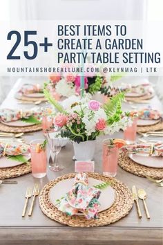 the 25 best items to create a garden party table setting