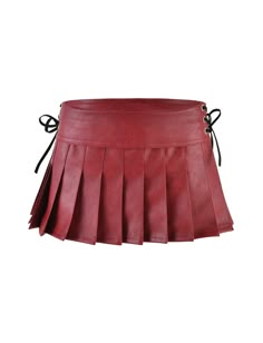 KARI SKORT - RED – I.AM.GIA North America Red Leather Mini Skirt, Clothing Png, Red Leather Skirt, Skirt Lining, Placement Print, I Am Gia, Red Skirts, Print Placement, Micro Mini