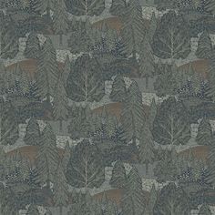 a wallpaper with trees and leaves on it