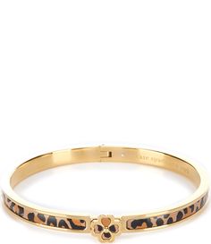 From kate spade new york, this bracelet features:Bangle Bracelet12k Gold PlatingMetal/ EnamelApprox. 2.58"Hinge ClosureImported. Designer Bracelet, Jewelry Bracelets Gold, Hinged Bangle