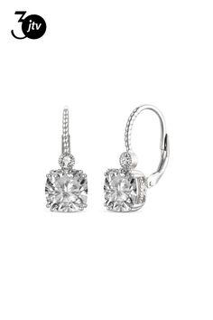 Sterling Silver Rhodium Plated with Clear Cubic Zirconia lever back Earrings. These classy yet stylish earrings are decorated with dazzling white cubic zirconia stones. Crafted of Rhodium Plated, the earrings secure with a leverback closure.  Measurement 20mm Leverback Earrings, Stylish Earring, Rhodium Plated, Cubic Zirconia, Plating, Sterling Silver, Stone, Silver