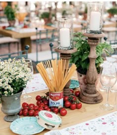 a table topped with lots of different types of food