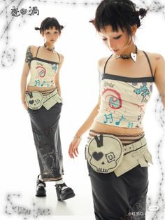 Estilo Harajuku, Outfits 90s, Y2k Cute, Grunge Outfit, Haikou, Chinese Fashion