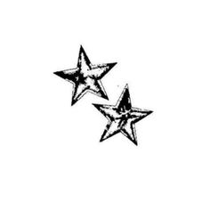 two black and white stars on a white background