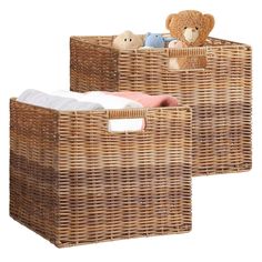 PRICES MAY VARY. ⭐MULTIPURPOSE CUBE STORAGE BASKETS - Make life more neat and organised. These 12.6x11x11.8 inch large wicker storage baskets are perfect for organising shelves at home or office. You can organise towels, toys, socks, clothes, bags, canned food, fruit, personal care products, books, magazines. Outdoor and indoor use can meet your different needs. ⭐PORTABLE AND PRACTICAL - This wicker basket comes with two handles and has a metal frame to keep it rigid for easy lifting and carryin Mudroom Baskets Cubbies, Simple Playroom Organization, Organising Shelves, Simple Playroom, Cube Storage Baskets, Wicker Storage Baskets, Storage Baskets For Shelves, Large Woven Basket, Cube Storage Shelves