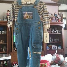 Never Worn, Tag Still On, 12 Months Denim Overalls Casual Medium Wash Jeans For Playtime, Denim Blue Cotton Jeans For Playtime, Denim Blue Cotton Jeans, Cute Blue Jeans For Playtime, Cute Denim Jeans For Playtime, Dog Overalls, Boy Overalls, Baby Boy Overalls