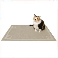 Cat Litter Mat by CleanHouse Pets (XL Size: 36"x24") - Non-Slip, Durable, Easy to Clean, Water Resistant - Eliminates Litter Kitty Paws, Paw Design