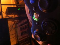 a close up of a video game controller