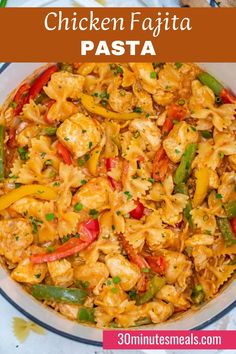 Chicken fajita pasta combines the bold flavors of classic fajitas with creamy, comforting pasta. Juicy, seasoned chicken is sautéed with colorful bell peppers and onions, then tossed in a rich, spiced sauce infused with fajita seasoning.