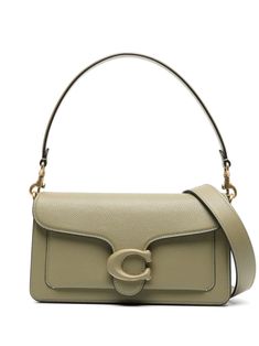 olive green calf leather grained texture appliqué logo logo tag gold-tone hardware foldover top concealed magnetic fastening single detachable top handle adjustable detachable shoulder strap slip pocket to the rear slip pocket to the front partitioned compartment internal zip-fastening pocket multiple internal slip pockets internal logo patch This piece comes complete with a protective dust bag. Green Handbags, Vacation Fits, Texture Logo, Green Handbag, Green Purse, Bag Green, Logo Tag