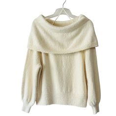 Anthropologie Womens Slouchy Cowl Neck Sweater Ivory XS Cowl Neck Sweater, Women Trends, Brands Outlet, Washing Instructions, Cowl Neck, Neck Sweater, Sweater Outfits, Anthropologie, Women Accessories