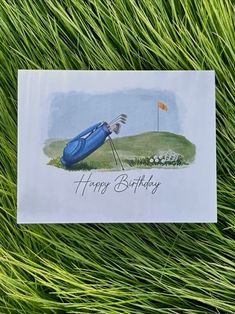 Greeting Card, Stationary, Golf Card, Golfing Card, Cute Card, Hand Drawn Art, Golf Print, Cute, Golfer Gift, Golfing Print, Birthday Card, Birthday Gift, happy birthday card, minimalist card, birthday for him, birthday for her, best friend birthday Happy Birthday Golfer, Golf Watercolor, Happy Birthday Golf, Watercolor Crafts, Golf Cards, Watercolor Birthday Cards, Calligraphy Cards, 30th Birthday Cards, Golf Art