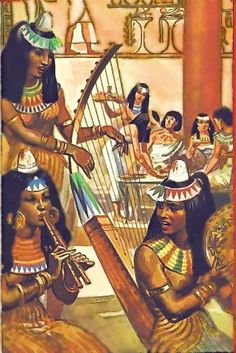 an image of native american music with people playing instruments and flutes in the background