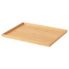 an empty bamboo tray on a white background