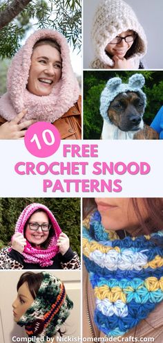 the top ten free crochet snood patterns are featured in this article