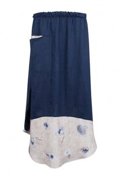 Yiannis Karitsiotis s/s18 Linen Skirt With Floral Border Linen Skirt, Floral Border