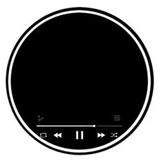 a black and white circle with an arrow on it