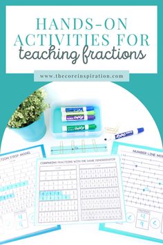 the hands - on activities for teaching fraction numbers