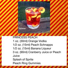 an image of a drink with oranges in it on the menu for princess peach punch