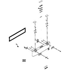 an assembly diagram for the front end of a car, with parts attached to it