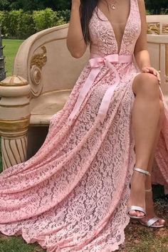 This dress could be custom made, there are no extra cost to do custom size and color. Pink Elegant Dress, Should I Stay, Formal Ball Gown, Prom Dresses Long Lace, 2024 Prom, Prom Dresses Sleeveless, Lace Prom Dress, Pink Prom, Party Dance