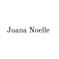 the words juana noelle are black and white