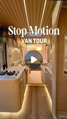 the inside of a van is shown with an advertisement for it's tour video