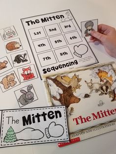 the mitten is an interactive activity for children to learn how to read and write