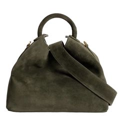 Nwt Gorgeous Suade Bag, Top Handle, Wide Shoulder Strap, Made In Spain Michael Kors Tote Bags, Brown Leather Bag, Canvas Shoulder Bag, Bag Brand, Khaki Green, Leather Top, Authentic Louis Vuitton, Small Bags, Purses Crossbody