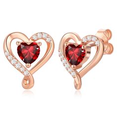 PRICES MAY VARY. ❤Earrings for Sensitive Ears Hypoallergenic - The heart earrings are made of 925 sterling silver with high-cost rhodium or rose gold plating, so our Zifeel sterling silver earrings are hypoallergenic and have oxidation resistance. This heart studs earrings are suitable for women girls with sensitive ear holes. ❤Unique Heart Earrings for Only Love - The heart stud earrings feature an heart design that symbolizes forever only love. The heart stud earrings are sparkling Mother’s Da Christmas Gifts For Girlfriend, Birthstone Earrings, Mothers Day Gifts, Gifts Jewelry, Anniversary Gifts For Wife, Cubic Zirconia Earrings, Studs Earrings, Birthstone Earring, Heart Studs