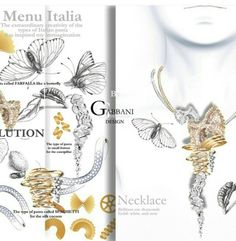 By gabbanı Dior Butterfly, Jewel Drawing, Butterfly Sketch, Project Presentation, Jewerly Designs, Big Necklace