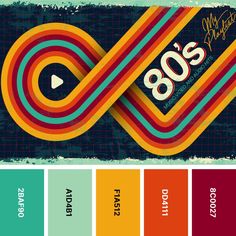 the color scheme for 80s's