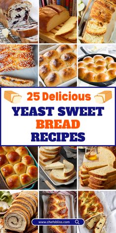 Yeast sweet breads are a delightful treat, known for their soft, fluffy texture and irresistible sweetness. From cinnamon swirls to fruit-filled loaves, these breads offer a warm, comforting experience that's perfect for breakfast, brunch, or dessert. Here are 25+ yeast sweet bread recipes that will fill your kitchen with mouthwatering aromas.