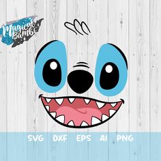 an image of a cartoon character with big eyes and fangs on it's face