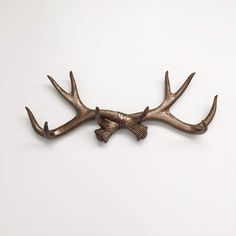 the antlers are made out of bronze metal