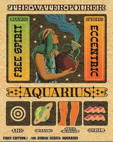 an advertisement for the aquarius festival