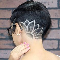 Flower Undercut, Short Hair Designs, Undercut Long Hair