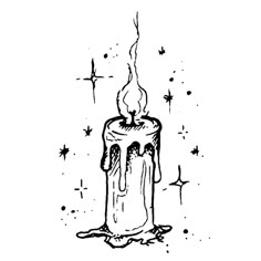 Goth Tattoo Line Art, Ink Art Aesthetic, Candle Stick Tatoos, Spooky Designs Drawing, Candle Flash Tattoo, Gothic Doodles, Arch Tattoo, Candle Doodle, Candle Sketch