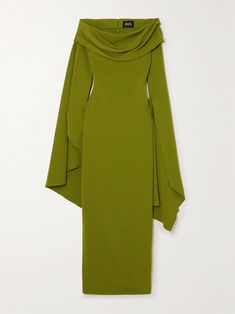 Shop SOLACE LONDON Arden draped off-the-shoulder crepe maxi dress, Explore the latest SOLACE LONDON women's collection today on NET A PORTER Epic Costumes, Greek Goddesses, Glamouröse Outfits, Brunch Outfits, Crepe Maxi Dress, Moda Hippie, Solace London, Statement Shoes, Fashion Drawings