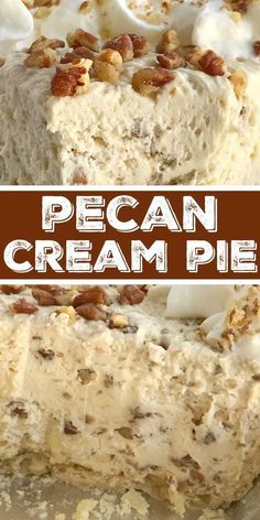 this pecan cream pie is made with only three ingredients