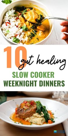 Heal your gut the easy way by incorporating these 10 super easy slow cooker meals and recipes for gut health. Just add a few simple ingredients to your slow cooker, set and leave.  #guthealth #guthealing #healthygut #guthealingrecipes #leakygutrecipes Recipes For Gut Health, Easy Slow Cooker Meals, Healthy Gut Recipes, Heal Your Gut, Gut Health Diet, Slow Cooker Meals, Gut Healing Recipes, Gut Health Recipes, Healthy Weeknight Meals