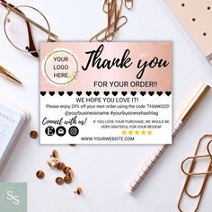 thank you for your order from the shop with lots of office supplies and stationery