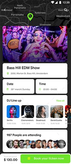 an iphone screen showing the live music show on it's display, which is being viewed