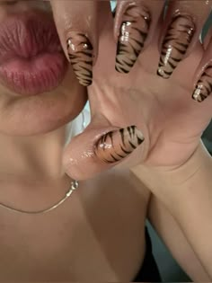 :) Business Competition, Nail Vibes, Tiger Nails, Booming Business, Manicured Nails, Nail Aesthetic, Tiger Pattern, With Nails, Nails Halloween