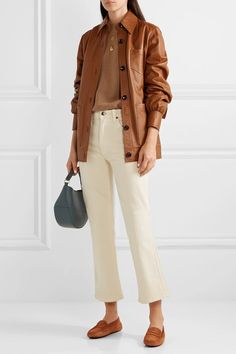 Warmer Outfits, Burberry Shirt Women, Khaite Jeans, Khakis Outfit, Cold Weather Outfit, Dream Closets, Weekend Style