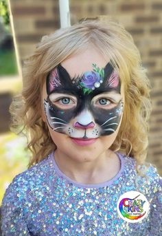 Halloween Cat Face Paint, Cat Face Painting For Kids, Black Cat Face Paint, Cat Face Paint, Kids Halloween Face, Face Painting Halloween Kids, Halloween Face Paint Designs, Face Paint Party