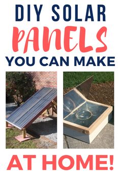 an advertisement for solar panels that says, diy solar panels you can make at home