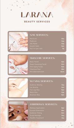 the website for larna beauty services